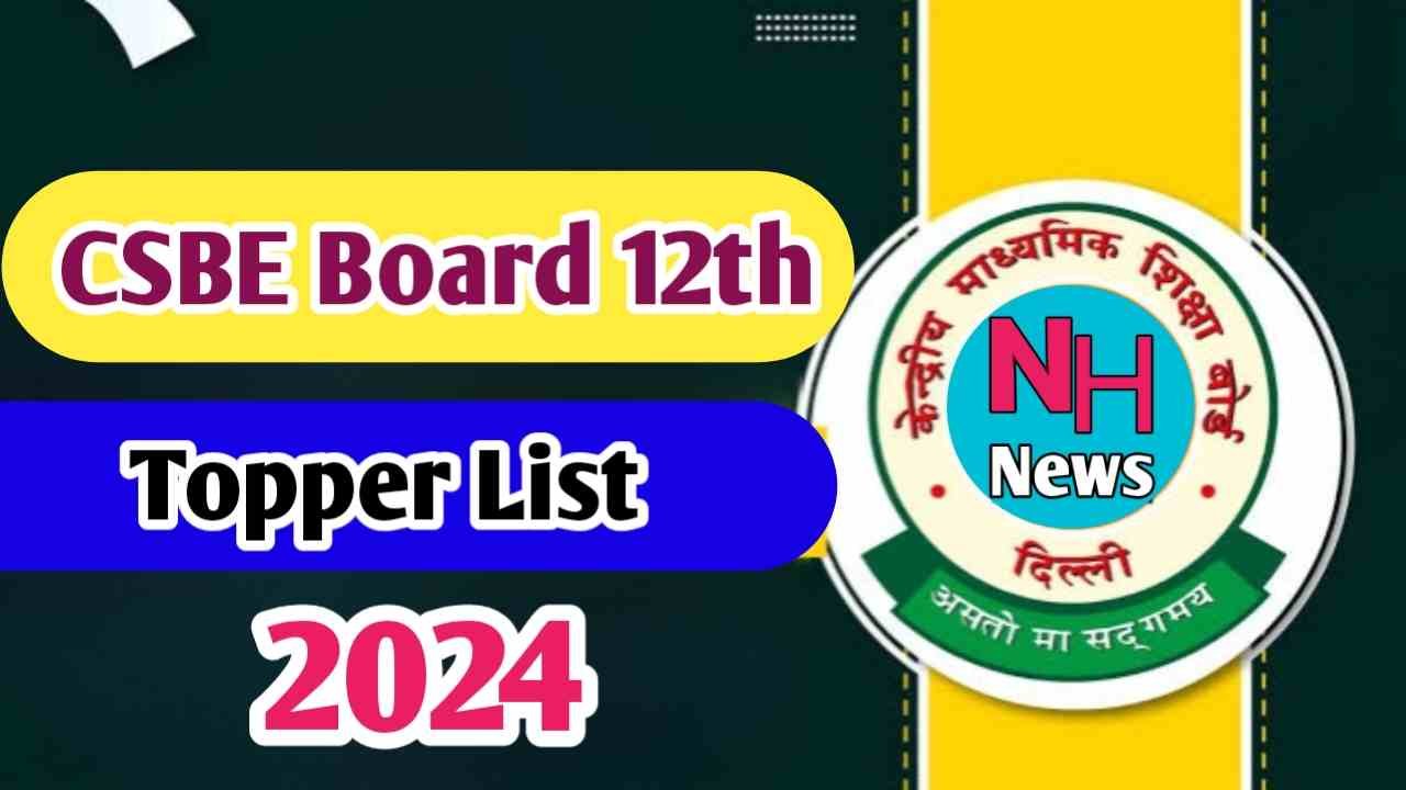 CBSE Board 12th Topper List 2024