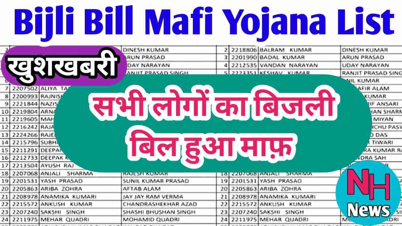 Bijli Bill Mafi Yojana 2024
