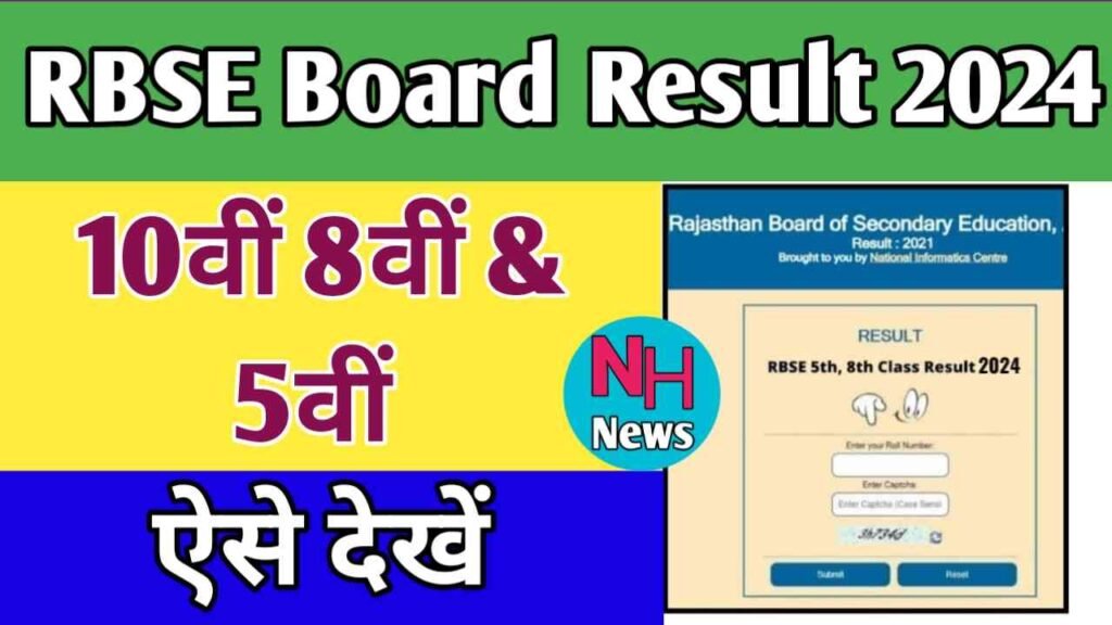 RBSE 10th 8th 5th Result Date 2024
